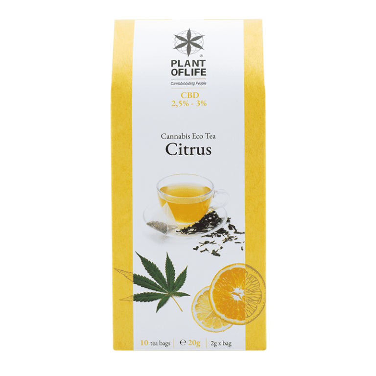 Tea de cáñamo cítrico con 3%